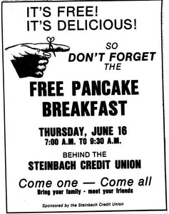 The most eagerly anticipated Steinbach event of the year,..the FREE Pancake Breakfast!