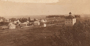 A very rare "arial" panorama photo of of the Winkler high school ca. 1912