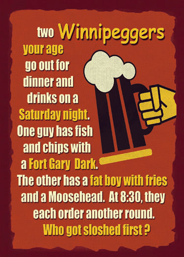 Two Winnipeggers - Winnipeg Fun Birthday Card