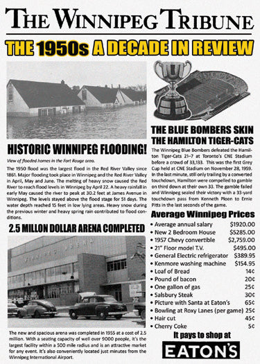 The Winnipeg Tribune 1950s Nostalgic Birthday