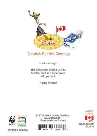 The Winnipeg Tribune 1950s Nostalgic Birthday