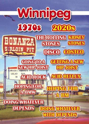 Winnipeg 1970s 2020s - Fun Birthday Card