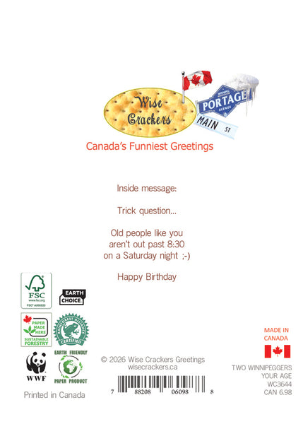 Two Winnipeggers - Winnipeg Fun Birthday Card