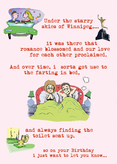 Under the Starry Skies of Winnipeg Love Card