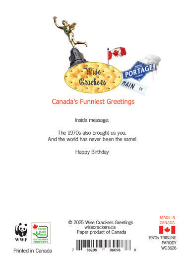 The Winnipeg Tribune 1970s Nostalgic Birthday