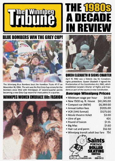 The Winnipeg Tribune 1980s Nostalgic Birthday