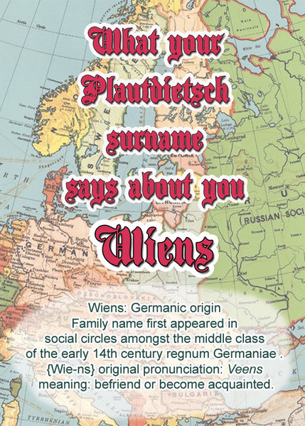 Wiens - What your Plautdietsch surname says about you