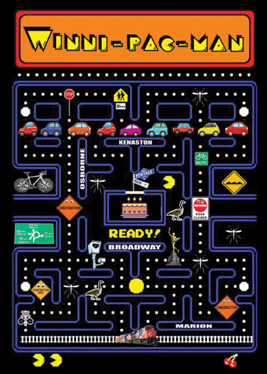 Winni-Pac Man -Winnipeg Fun Birthday Card