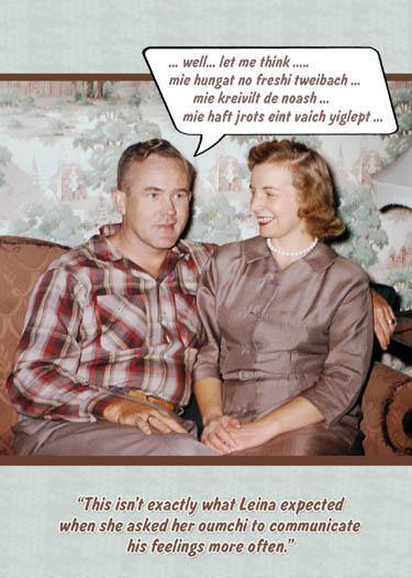 Communicate Feelings - Funny Mennonite Birthday Card - ObaYo.ca