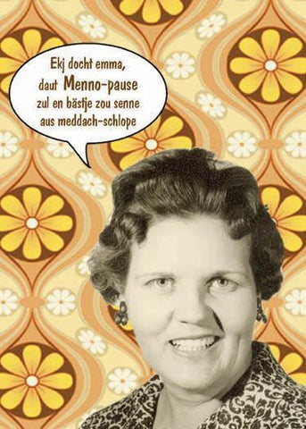 Menno Pause - Funny Mennonite Birthday Card - ObaYo.ca