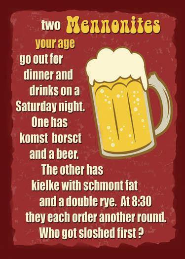 Trick Question - Funny Mennonite Birthday - ObaYo.ca