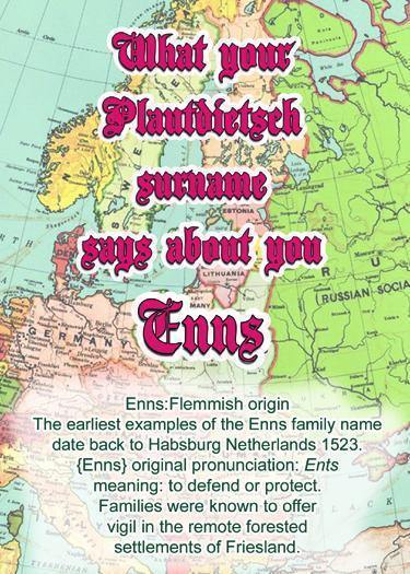 Enns - What your Plautdietsch surname says about you - ObaYo.ca