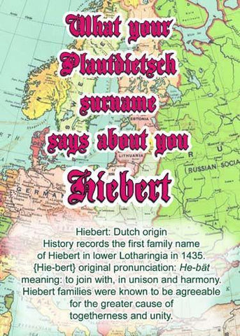 Hiebert - What your Plautdietsch surname says about you - ObaYo.ca
