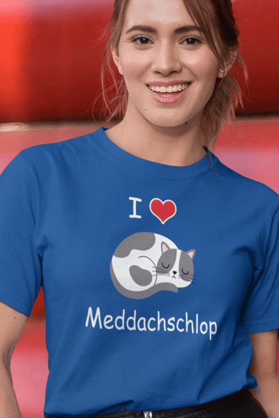 I Heart Meddachschlop Cat Fun Mennonite Premium Smart Fit T - ObaYo.ca
