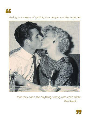 Kissing Is - Friendship / Love Blank Card - ObaYo.ca