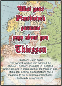 Thiessen - What your Plautdietsch surname says about you - ObaYo.ca