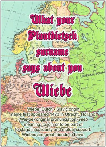 Wiebe- What your Plautdietsch surname says about you - ObaYo.ca