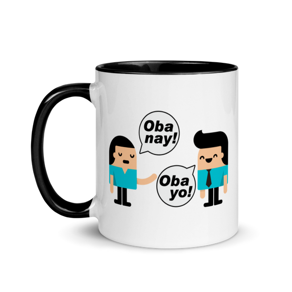 Oba Nay Oba Yo Mug Ceramic Mug with  Inside Color Accent - ObaYo.ca