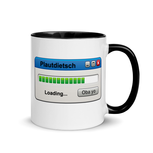 Plautdietsch Loading Ceramic Mug With Inside Color Accent - ObaYo.ca