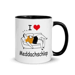 I Heart Meddachschlop Ceramic Mug With Inside Color Accent - ObaYo.ca